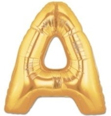 A harfi Sarı Altın Gold folyo harf balon 40 inch 100 cm