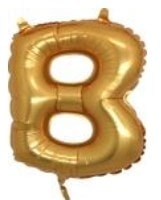 B harfi altın gold folyo balon süper kalite 14 inc 38 cm