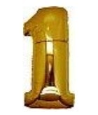 Bir Rakam Sarı Altın Gold folyo rakam balon 40 inch 100 cm