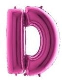 D harfi Pembe Fuşya folyo harf balon 40 inch 100 cm