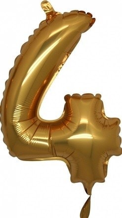 Dört rakam altın gold folyo İthal kaliteli 14 inc 38 cm folyo balon