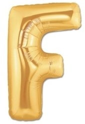 F harfi Sarı Altın Gold folyo harf balon 40 inch 100 cm