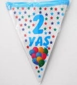 2 yaş mavi flama erkek parti malzemesi