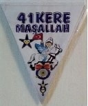 41 kere maşallah sünnet flama erkek parti malzemesi