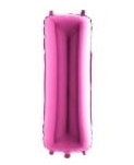 I harfi Pembe Fuşya folyo harf balon 40 inch 100 cm