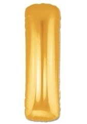 I harfi Sarı Altın Gold folyo harf balon 40 inch 100 cm