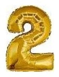 İki Rakam Sarı Altın Gold folyo rakam balon 40 inch 100 cm