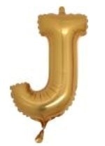 J harfi altın gold folyo balon süper kalite 14 inc 38 cm