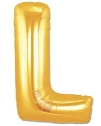 L harfi Sarı Altın Gold folyo harf balon 40 inch 100 cm