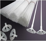 100 Tane Plastik balon çubuğu ve aparatı
