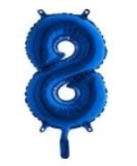 Sekiz rakam Numara Mavi folyo Balon İthal kaliteli 14 inc 38 cm folyo balon