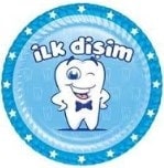 İlk dişim tabağı mavi erkek bebek parti malzemesi 8 adet