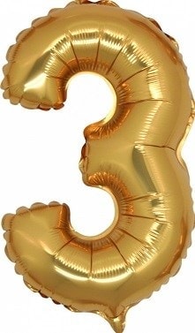 Üç rakam altın gold folyo İthal kaliteli 14 inc 38 cm folyo balon