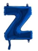 Z harfi Mavi Folyo balon süper kalite 14 inc 38 cm