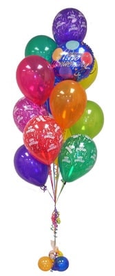 17 adet rengarek uan balon buketi