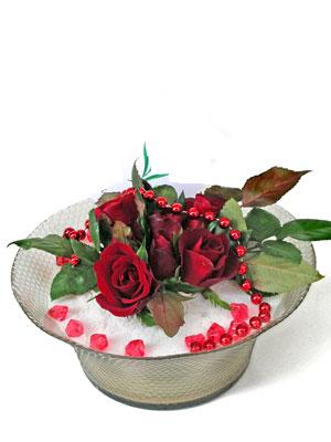 Ankara Kzlay ieki firmamzdan sevilenlere iek Cam iinde 5 gl Ankara iek gnder firmas ahane rnmz
