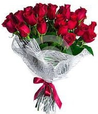 17 adet k�rm�z� g�lden g�l buketi