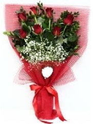 7 adet k�rm�z� g�lden buket tanzimi Ankara cicek , cicekci
