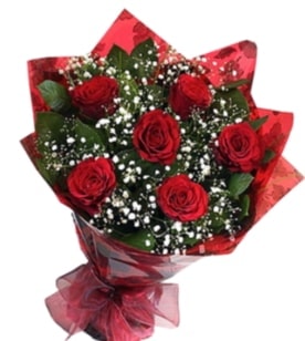 6 adet k�rm�z� g�lden buket Ankara yurti�i ve yurtd��� �i�ek sipari�i