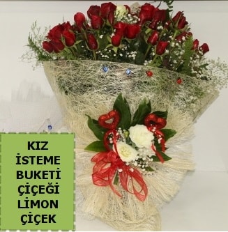 27 adet krmz glden kz isteme buketi Ankara iek sat